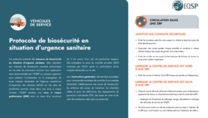 Véhicule urgence biosécurité